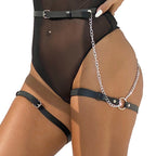 SUBBLIME Ledergürtel Harness Schwarz One Size