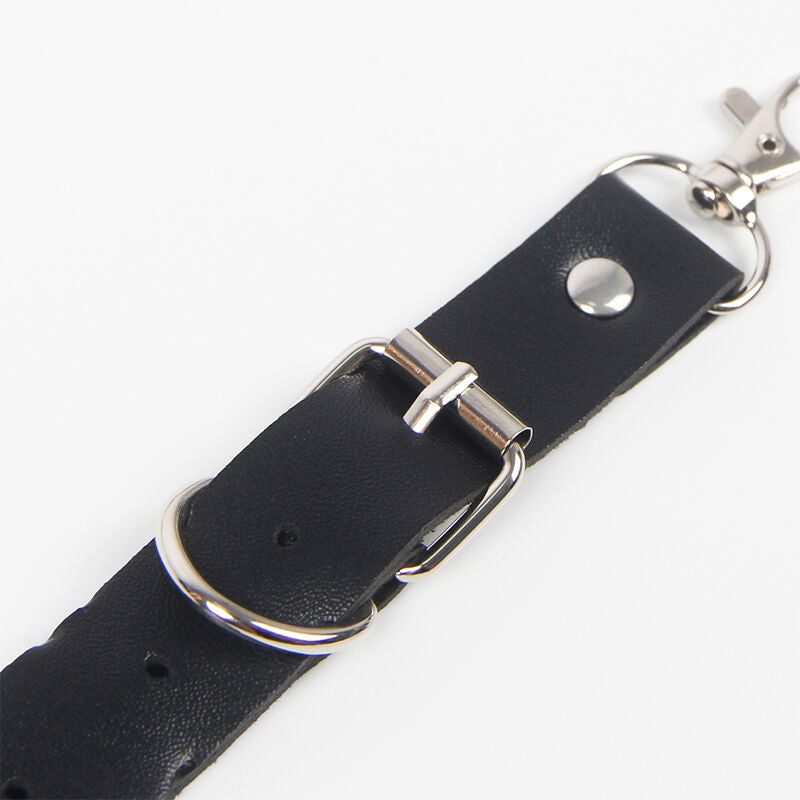 SUBBLIME Gürtel & Strumpfband mit Ringen & Kettendetail One Size