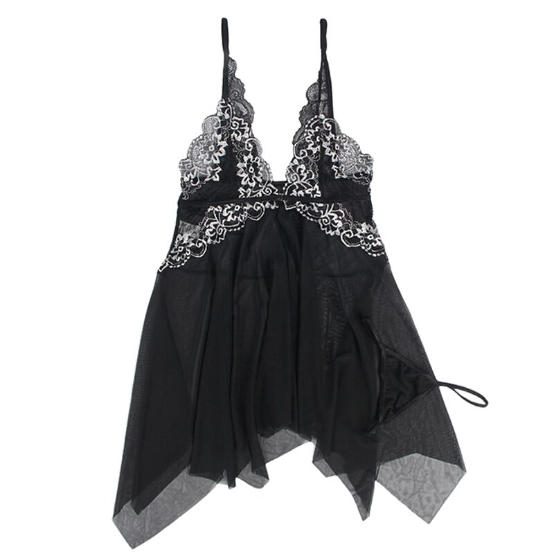 SUBBLIME – Babydoll Stoff Tüll Brust Spitze