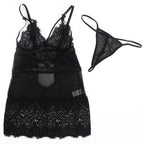 SUBBLIME – Babydoll mit verstellbaren Spitzenträgern Schwarz
