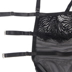 SUBBLIME – Babydoll mit verstellbaren Spitzenträgern Schwarz