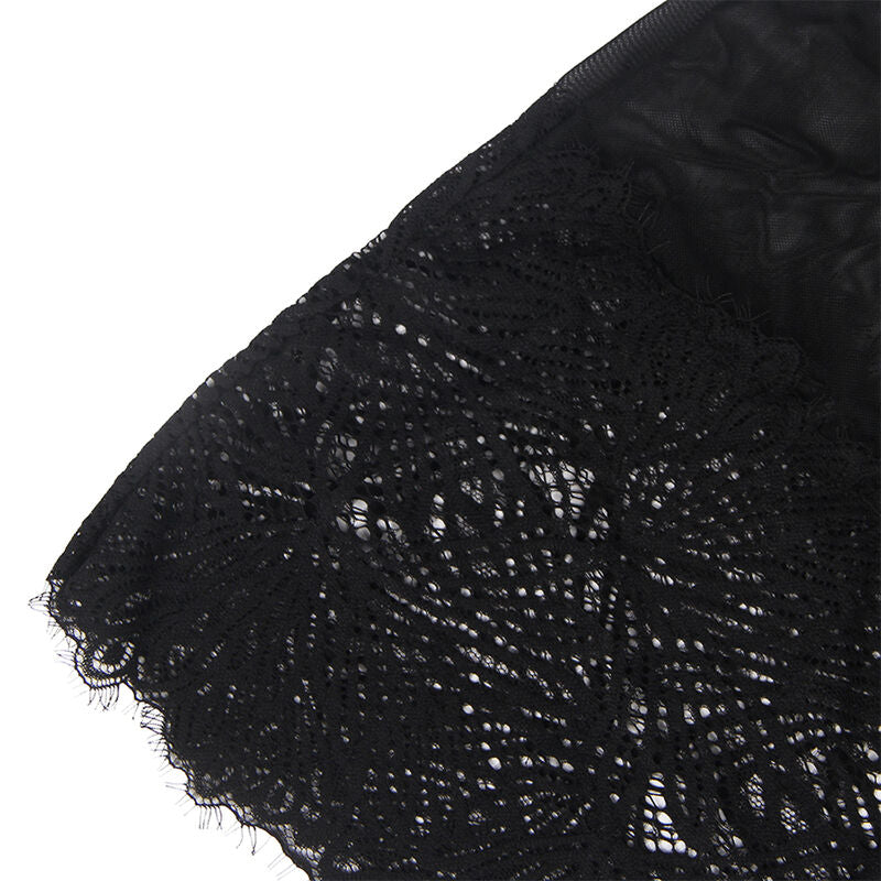 SUBBLIME – Babydoll mit verstellbaren Spitzenträgern Schwarz