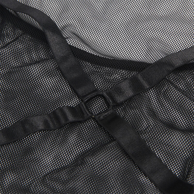 SUBBLIME – Transparentes Neckholder-Kleid Schwarz