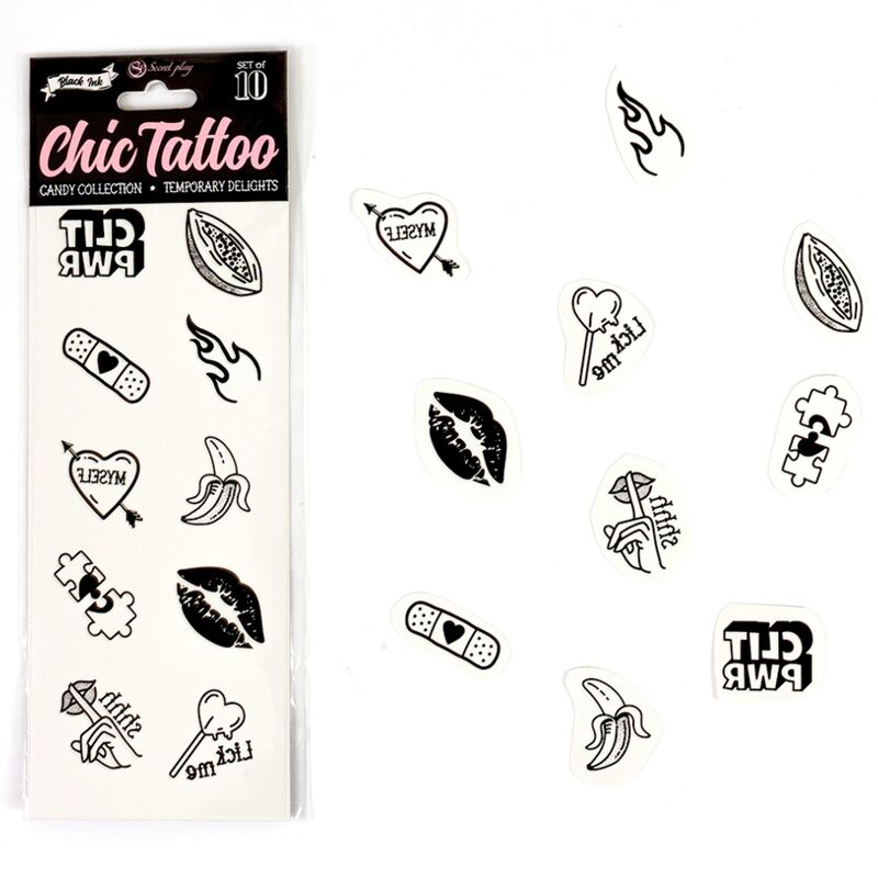 SECRET PLAY – Candy Collection Set mit 10 temporären Tattoos