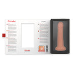 ONINDER - Kleiner Vibratordildo, 9 Geschwindigkeiten, natürlich, 17,5 cm Ø 4 cm - Kostenlose App