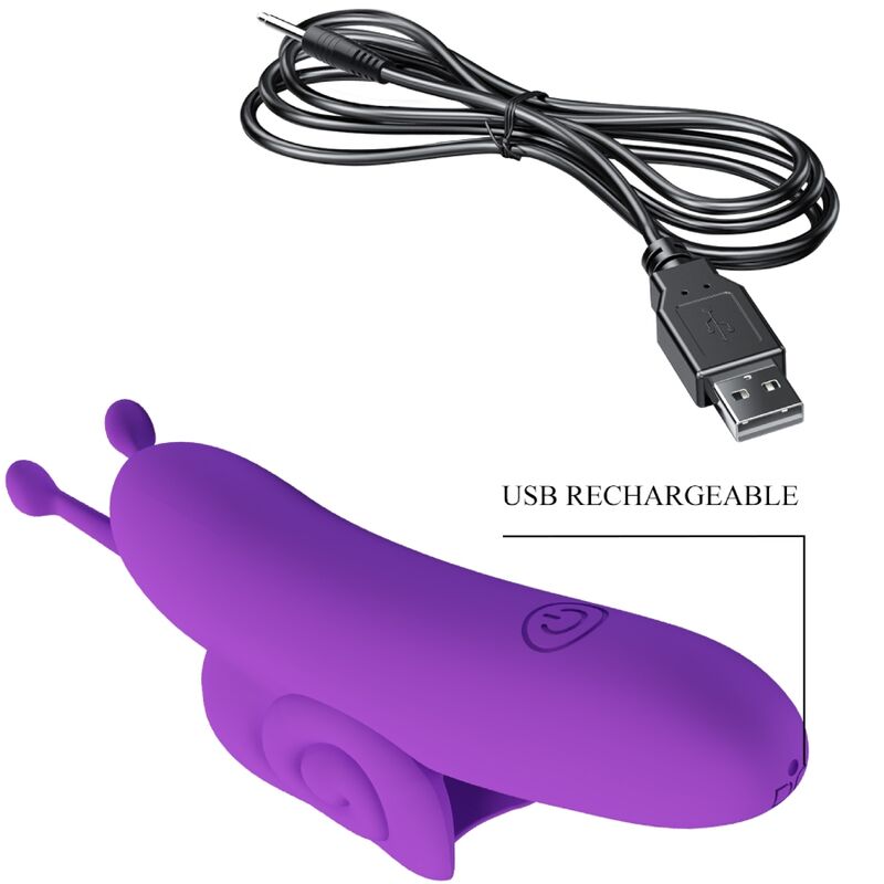 PRETTY LOVE - Snail Fingerstimulator Lila leistungsstark