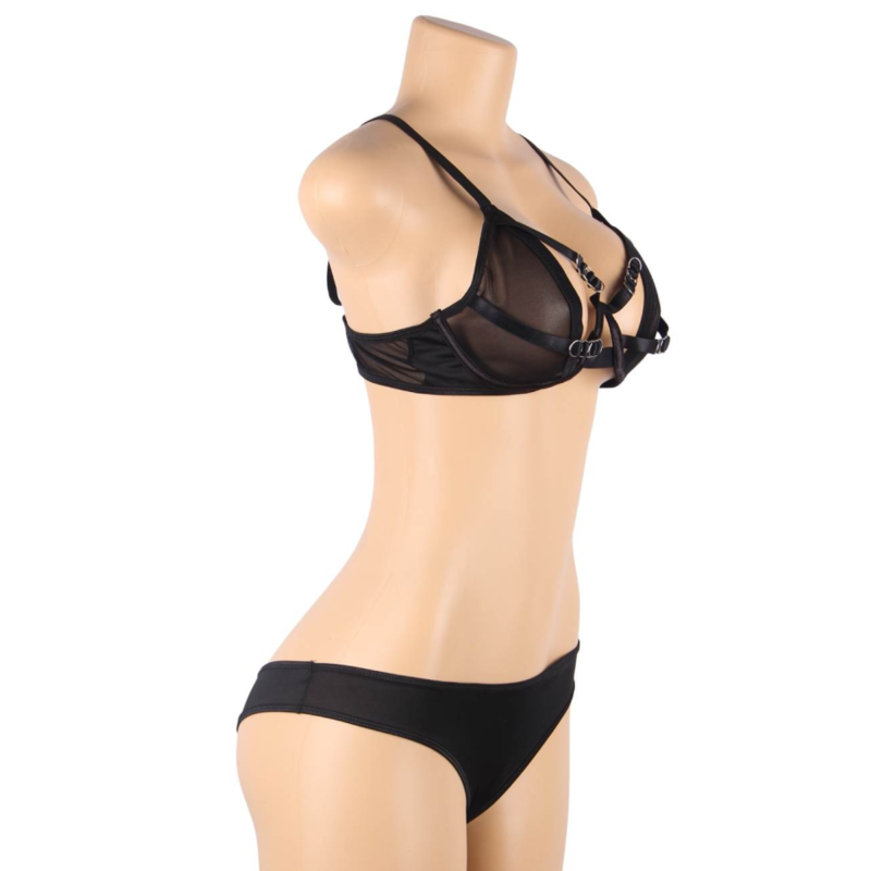 SUBBLIME – Zweiteiliges Set Transparenz-BH & Streifen
