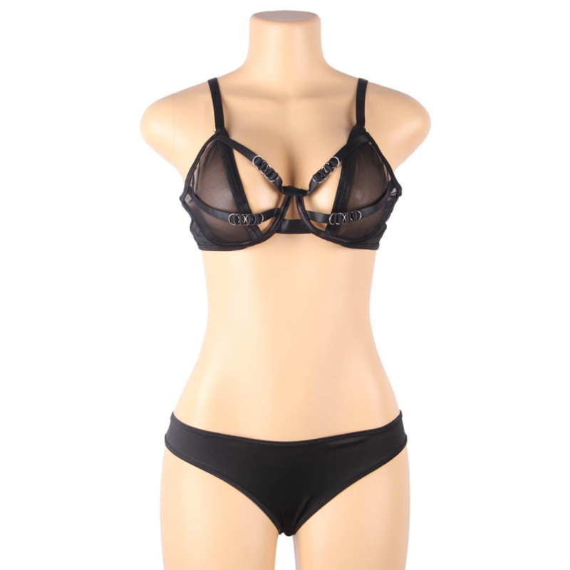 SUBBLIME – Zweiteiliges Set Transparenz-BH & Streifen