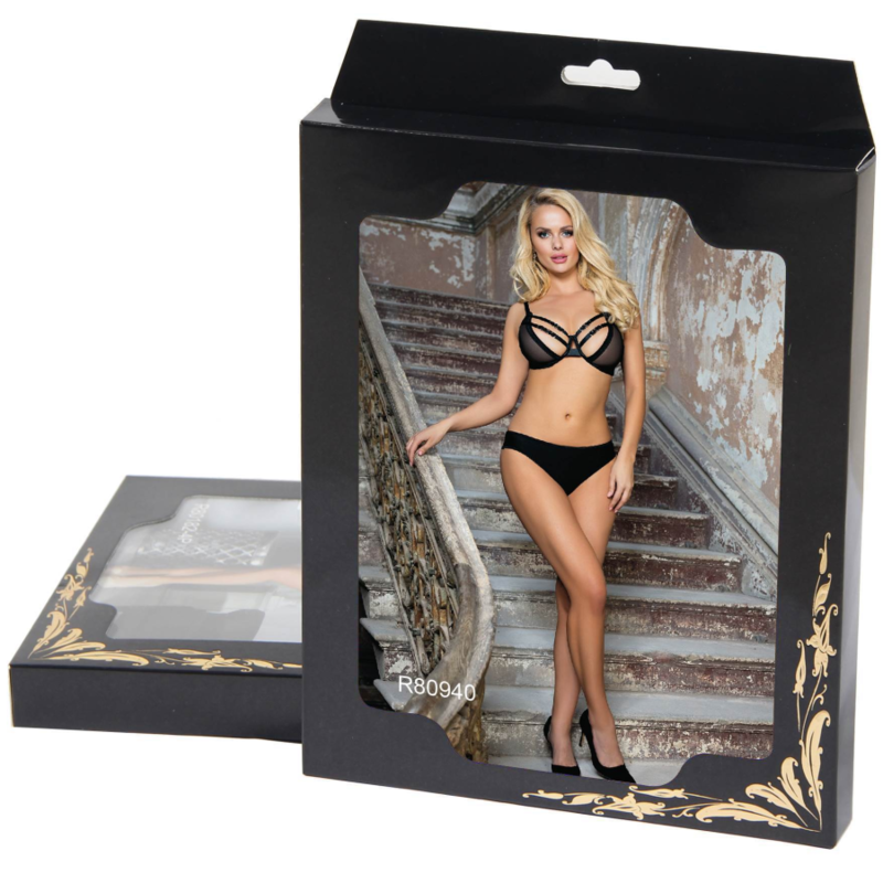 SUBBLIME – Zweiteiliges Set Transparenz-BH & Streifen