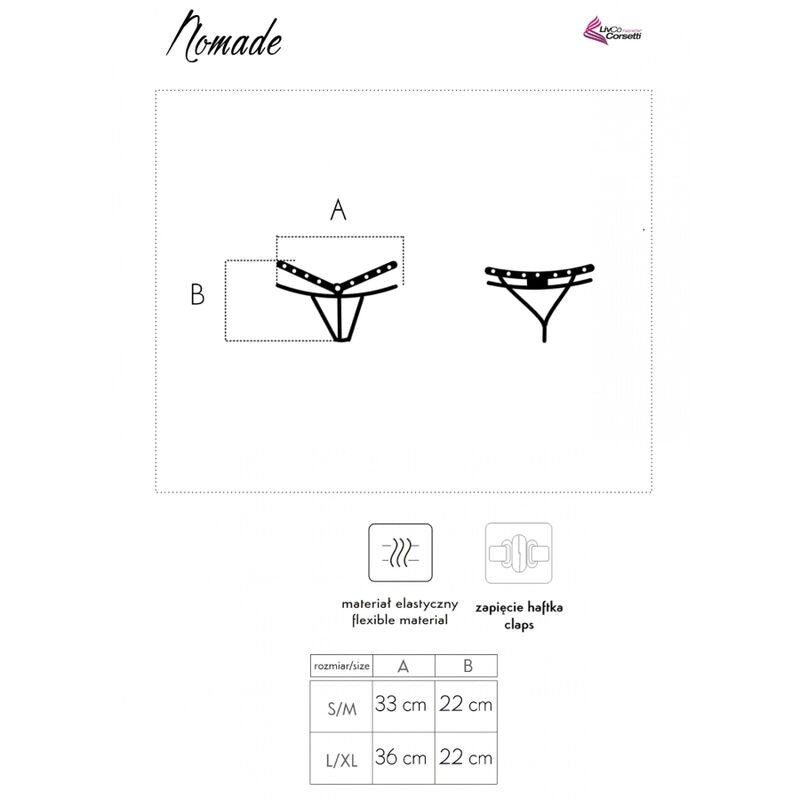 LIVCO CORSETTI FASHION – Nomade Tanga mit Öffnung Schwarz