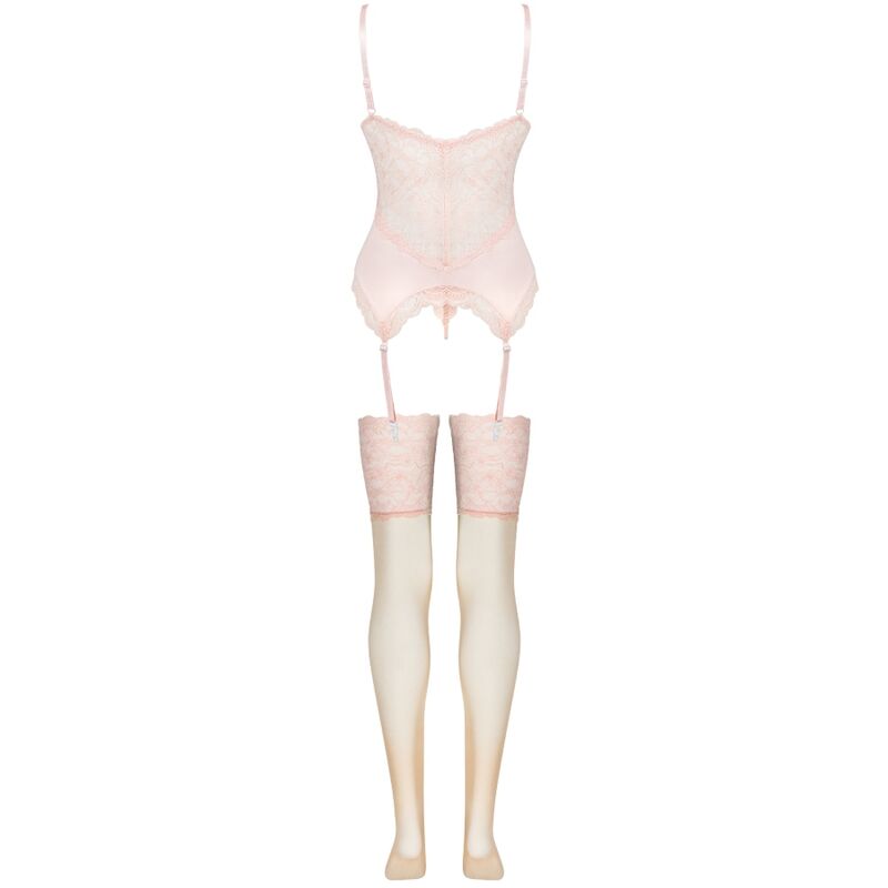 LIVCO CORSETTI FASHION – Persinne Peach Set Korsett + Höschen + Strümpfe