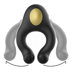 ARMONY - SILIKON-VIBRATORRING 3 MOTOREN WIEDERAUFLADBAR SCHWARZ - GOLD
