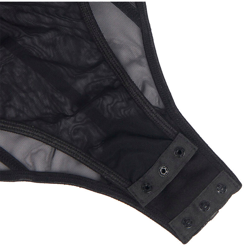 SUBBLIME – Schwarzer Body mit Ketten-Hosenträgern