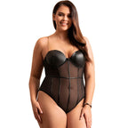 SUBBLIME – Schwarzer Body mit Ketten-Hosenträgern