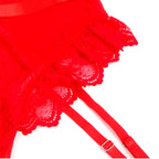 SUBBLIME – Body mit Strumpfband, Spitzendetail und Streifen