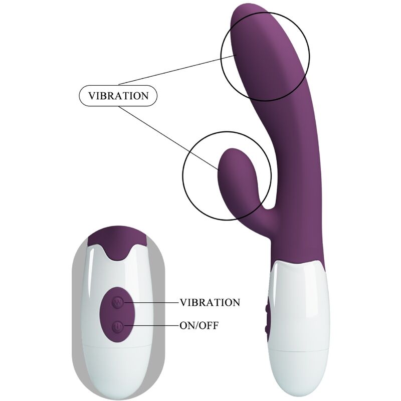 PRETTY LOVE – Alvis Rabbit-Vibrator mit G-Punkt-Stimulation, Lila