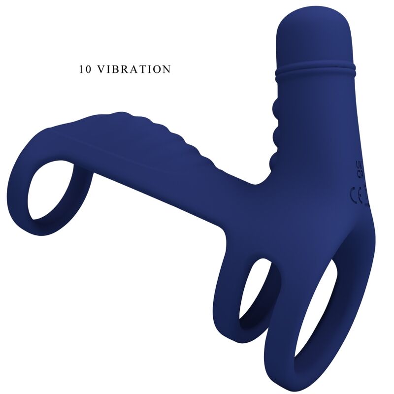 PRETTY LOVE - ELISH VIBRATIONSRING MIT VERLNGERUNG BLAU