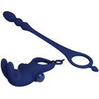 PRETTY LOVE - AYAD RABBIT VIBRATORRING MIT STECKER BLAU