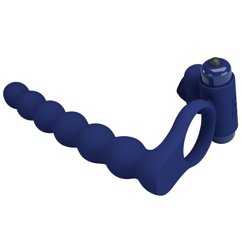 PRETTY LOVE – Ajmal Vibrationsring mit Plug, Blau