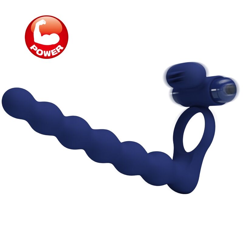 PRETTY LOVE – Ajmal Vibrationsring mit Plug, Blau