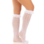 LEG AVENUE – Kniestrümpfe mit Rüschen