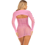 LEG AVENUE – Kleid mit Herz & Schleifen Rosa One Size (Einheitsgröße)