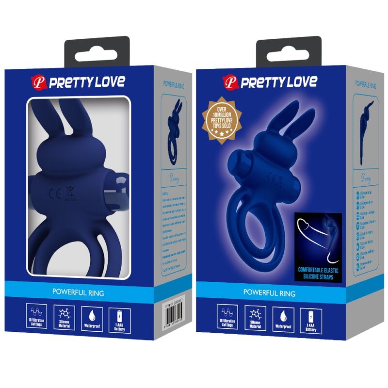 PRETTY LOVE – Darey Vibrator mit doppelter Vibrationsfunktion, Blau