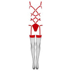 LIVCO CORSETTI FASHION – Thiara LC 20213 Set Body + Strümpfe Rot