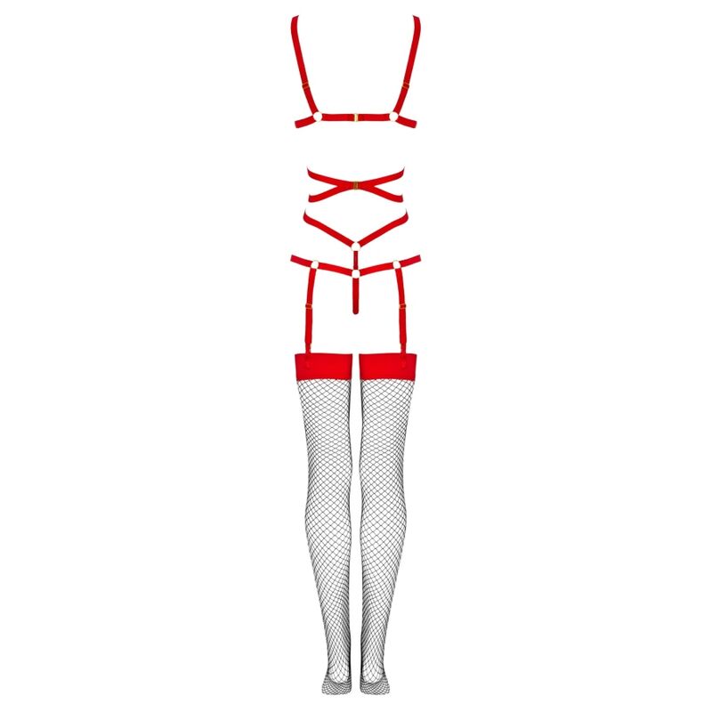 LIVCO CORSETTI FASHION – Thiara LC 20213 Set Body + Strümpfe Rot