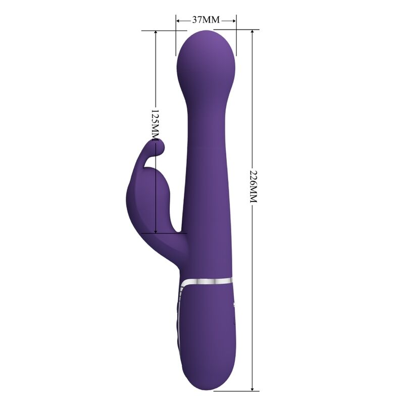 PRETTY LOVE - Dejon 3-in-1 Multifunktions-Rabbit-Vibrator Lila
