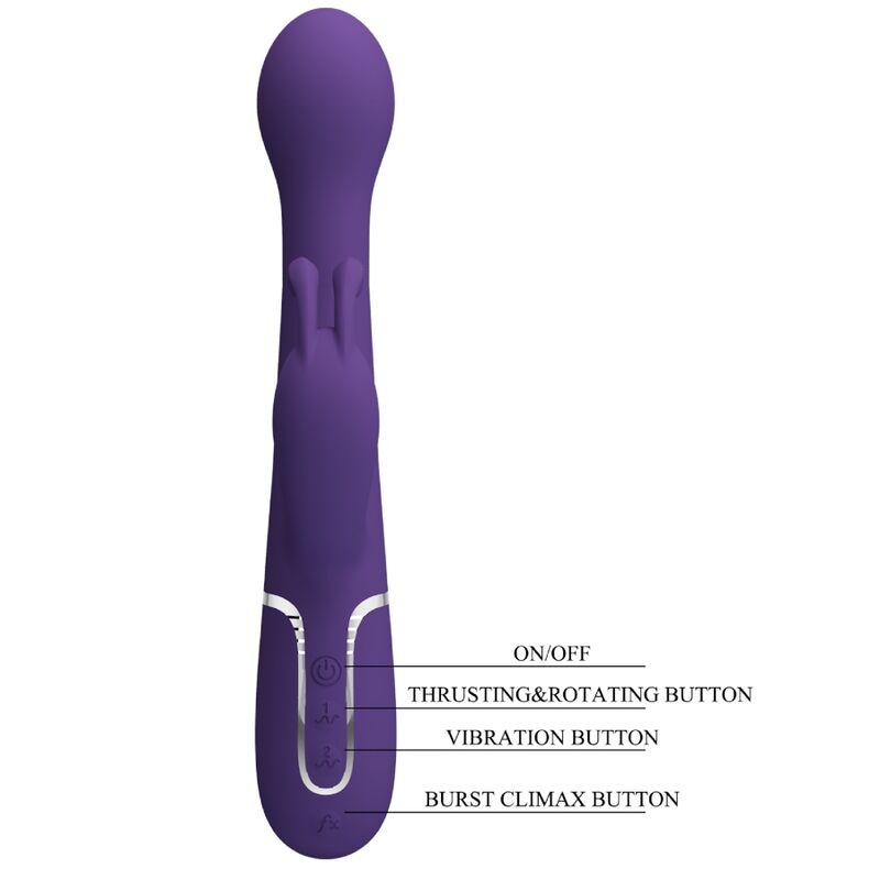 PRETTY LOVE - Dejon 3-in-1 Multifunktions-Rabbit-Vibrator Lila