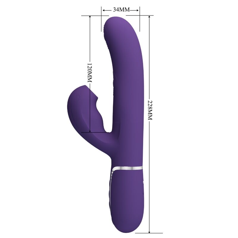 PRETTY LOVE – Perlita 3-in-1 Multifunktions-G-Punkt-Vibrator, Lila