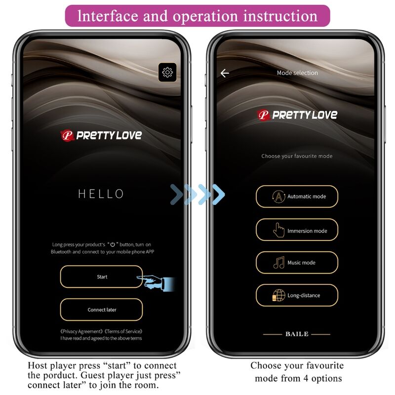 PRETTY LOVE - Hector Elektroschock-Vibrator - Kostenlose App Violett