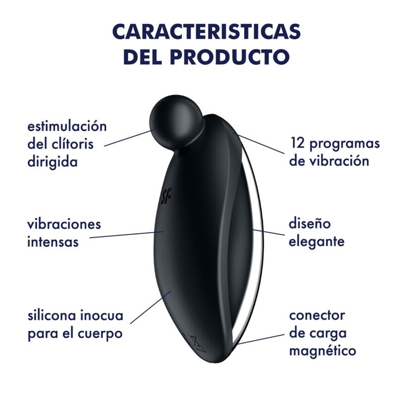 SATISFYER - Spot On 2 Auflegevibrator Schwarz diskret