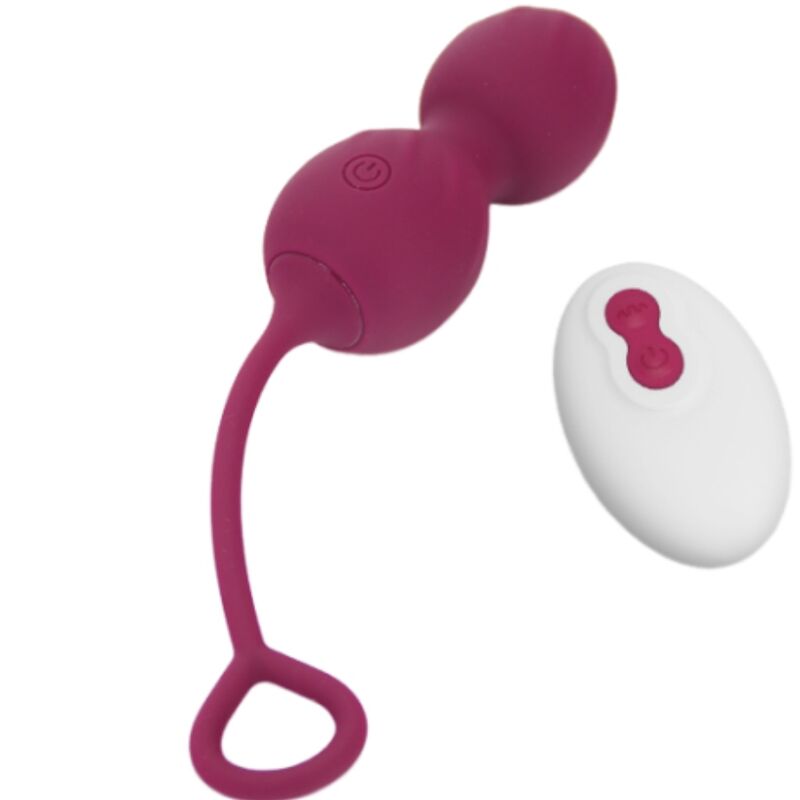 ARMONY – Blossoms vibrierende Vaginalhantel mit Fernbedienung und 10 Vibrationsmodi, Dunkelrot