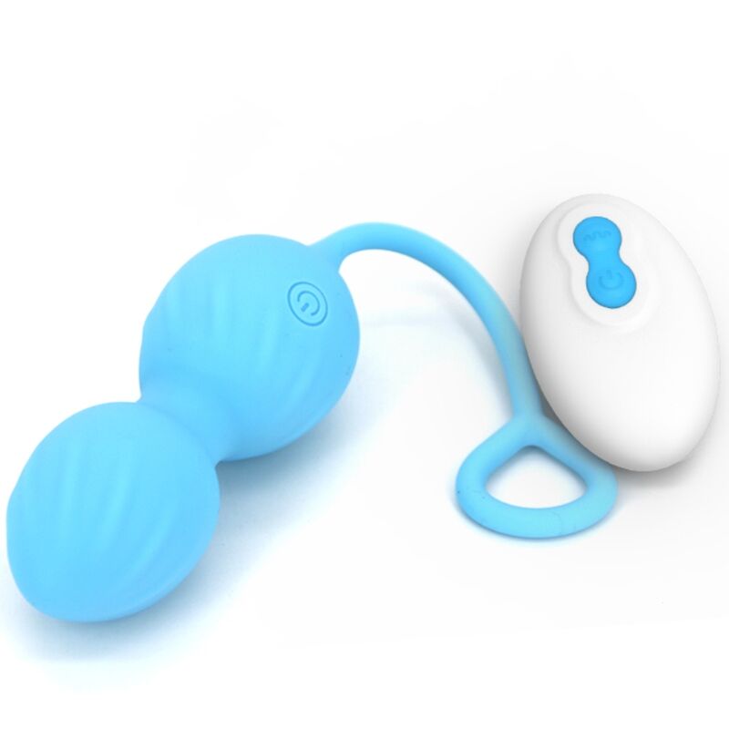 ARMONY – Blossoms vibrierende Vaginalhantel mit Fernbedienung und 10 Vibrationsmodi, Blau