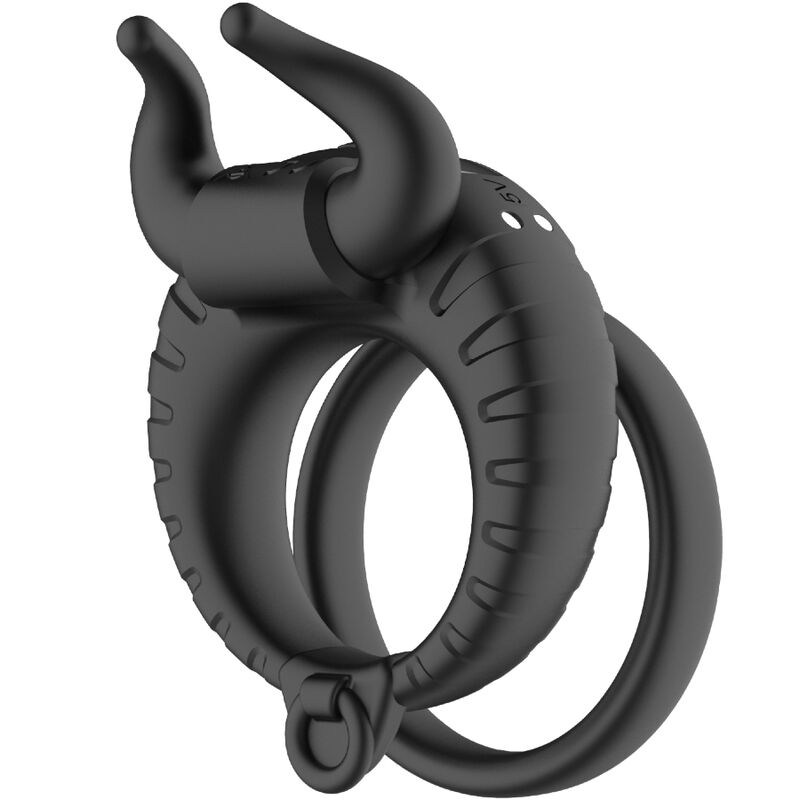ARMONY – Bull's Pasion vibrierender Penisring mit 10 Geschwindigkeitsstufen, Schwarz