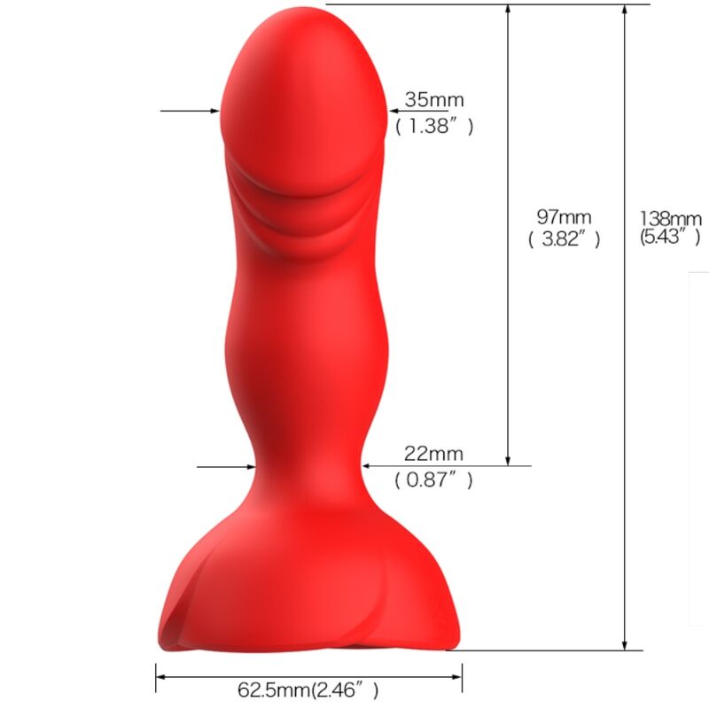 ARMONY – Extreme A Bloom Rose Vibrator und Analplug mit Fernbedienung, Rot