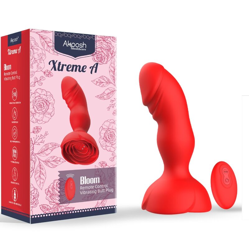 ARMONY – Extreme A Bloom Rose Vibrator und Analplug mit Fernbedienung, Rot
