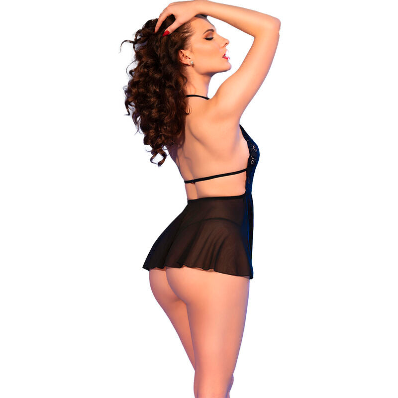 CHILIROSE – CR 4720 Babydoll & Thong Schwarz M