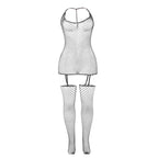 SUBBLIME – Glänzender Netz-Bodystocking One Size