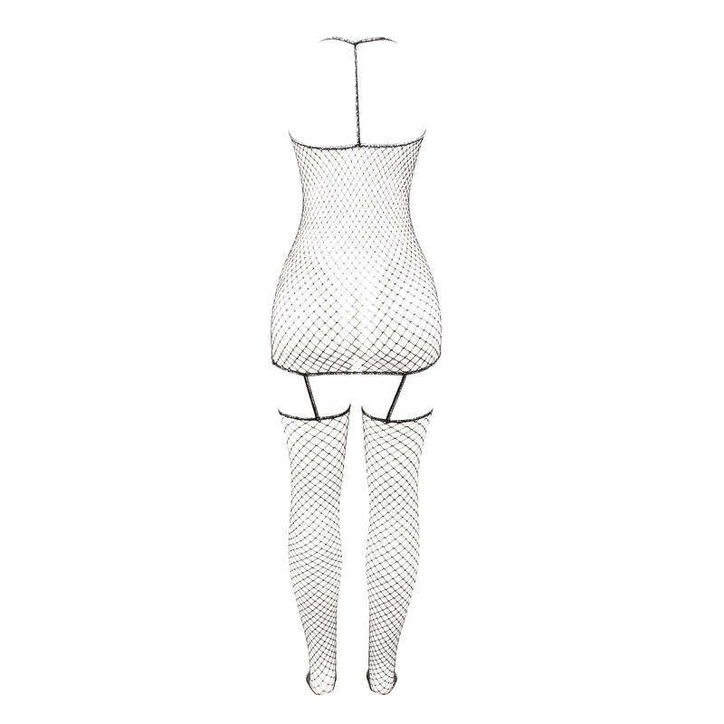 SUBBLIME – Glänzender Netz-Bodystocking One Size