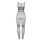SUBBLIME - 952112 NETZ-BODYSTOCKING MIT DETAILS AUF BRUST UND BAUCH SCHWARZ EINE GRÖSSE