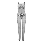 SUBBLIME - 952112 NETZ-BODYSTOCKING MIT DETAILS AUF BRUST UND BAUCH SCHWARZ EINE GRÖSSE