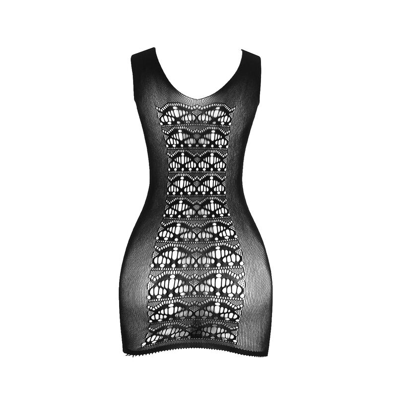 SUBBLIME – 952167 Netz-Kleid Schwarz kurz elastisch One Size (Einheitsgröße)