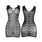 SUBBLIME – 952167 Netz-Kleid Schwarz kurz elastisch One Size (Einheitsgröße)