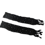 SUBBLIME – Netz-Bodystocking mit Handschuhen und Strass Schwarz One Size