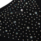 SUBBLIME – Netz-Bodystocking mit Handschuhen und Strass Schwarz One Size