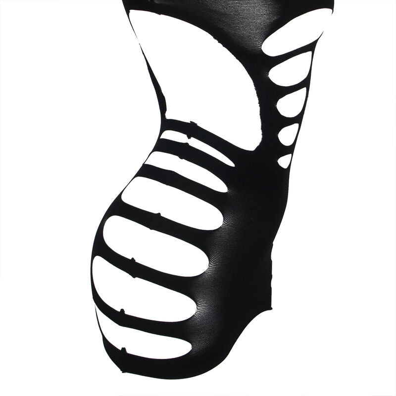 SUBBLIME – 952266 Netz-Kleid Schwarz langärmlig elastisch One Size (Einheitsgröße)