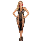 SUBBLIME – 952310 Langes schwarzes Netz-Kleid One Size (Einheitsgröße)